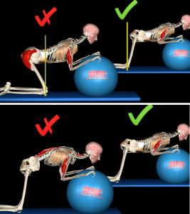 Kneeling triceps extension with stability ball common mistakes