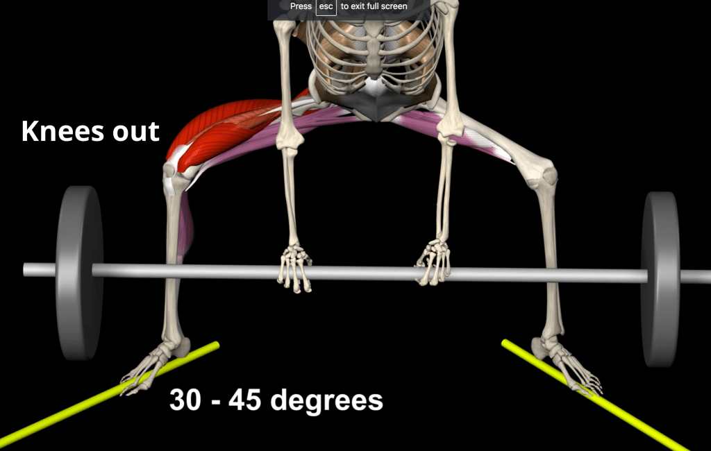 Knees out
